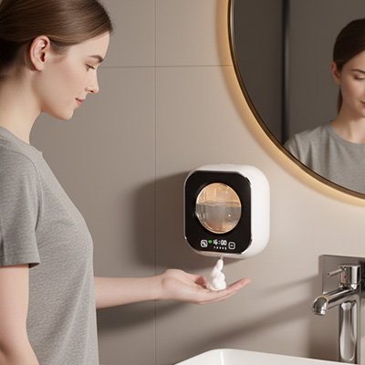 Distributeur de savon automatique​ Montage murale sans perçage
